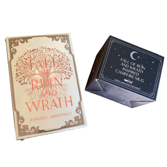 Sealed Bookish Box Fall of Ruin and Wrath Stenciled Unread and Ceramic Tarot Mug